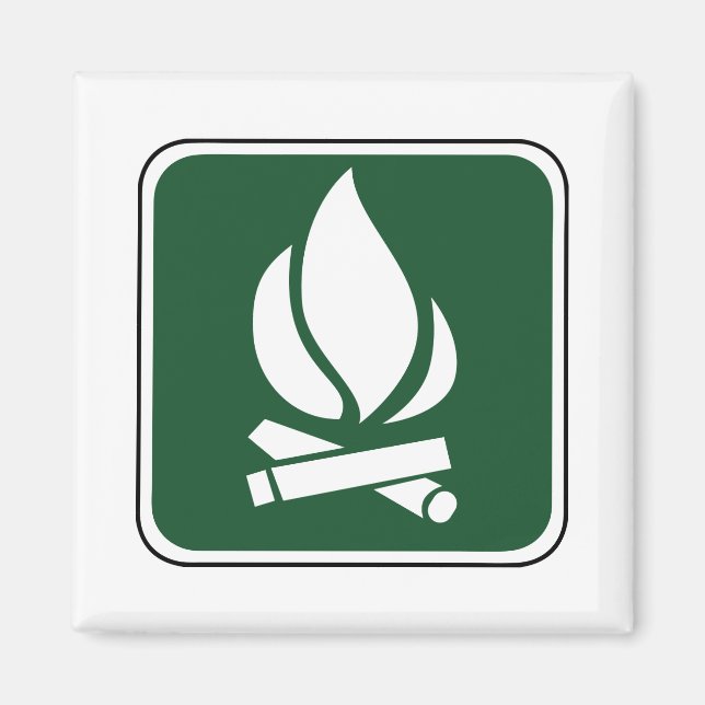 Vintages Campfire-Zeichen Magnet (Vorne)