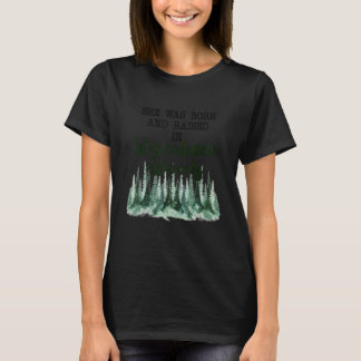 Vintages Camping, das sie geboren und in Weisheit T-Shirt