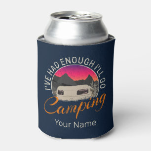 Vintages Camping- oder Motorhaubendesign für den U Dosenkühler