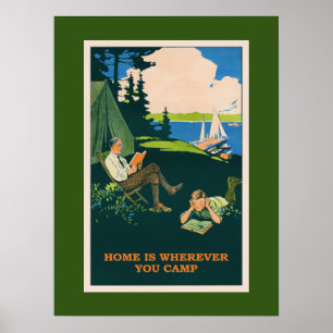 Vintages Camping-Site-Poster Poster
