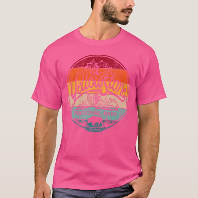 Vintages Camping Yellowstone Nationalpark Californ T-Shirt (Vorderseite)