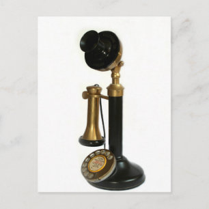 Vintages Candlestick Phone Postkarte