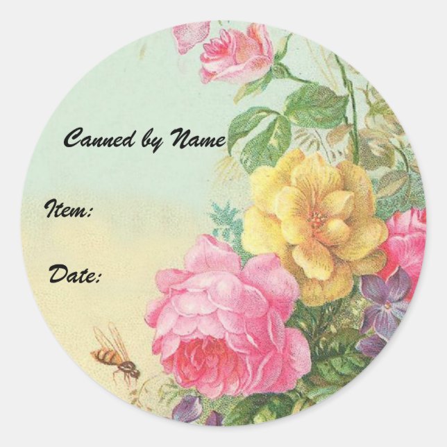 Vintages Canning Runder Aufkleber (Vorderseite)