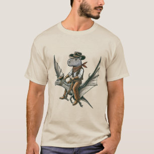 Vintages Capybara Riding a Pterodactyl: Eine Misch T-Shirt