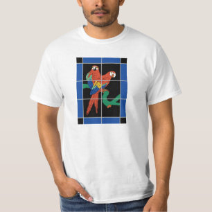 Vintages Catalina-Insel-Fliesen-Wandgemälde - rot T-Shirt