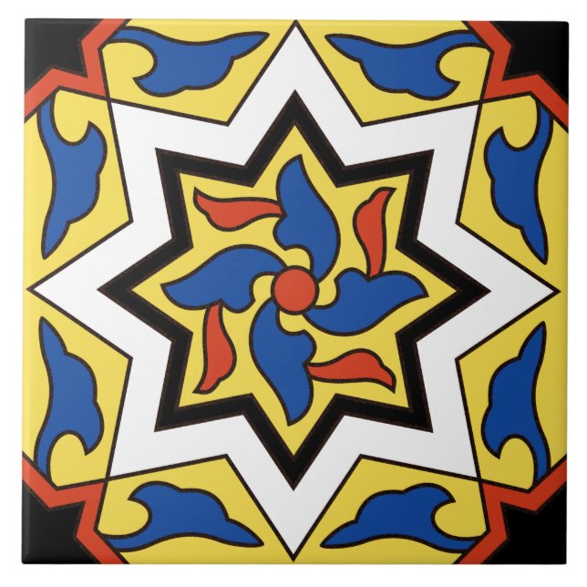 Vintages Catalina Island Tessiner Design Fliese (Vorderseite)