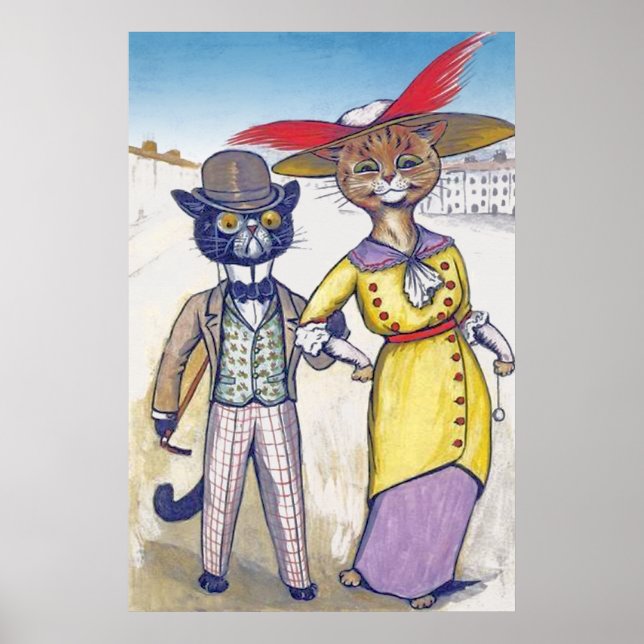 Vintages Catwalk Poster Print (Vorne)
