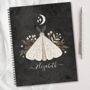 Vintages Celestial Mystical Moth Notebook Notizbuch