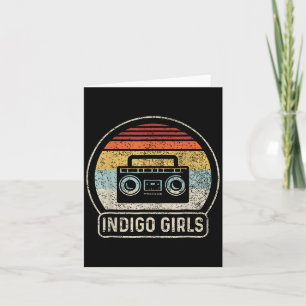 Vintages Cette Tape Indigo Rock Girls Music Retro Karte