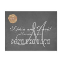 Vintages Chalk Old Wax Siegel Hochzeit SPEICHERN D