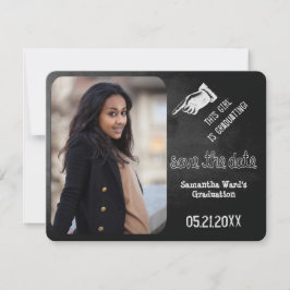 Vintages Chalkboard Abschluss Foto Save the Date