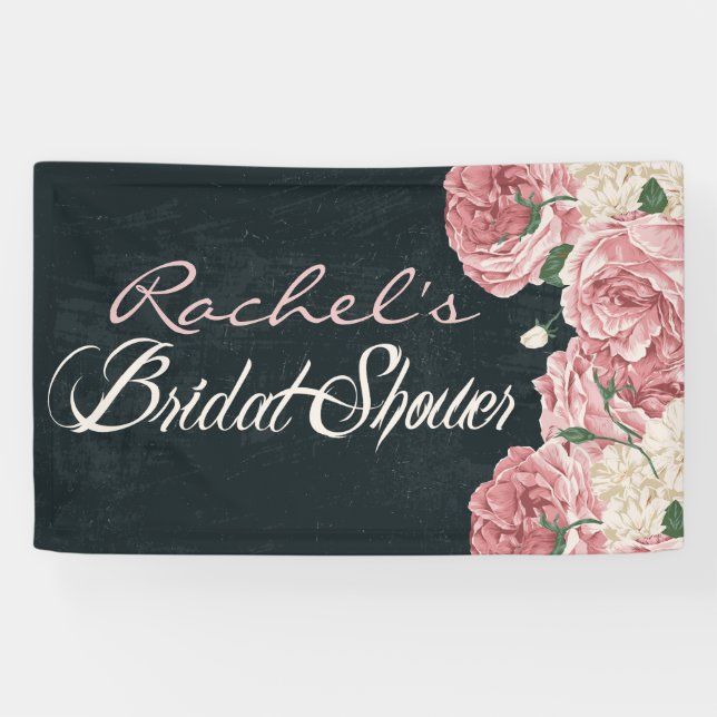 Vintages Chalkboard Brautparty Banner (Horizontal)