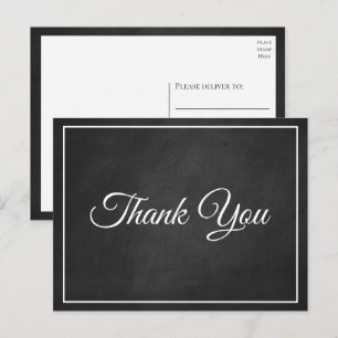 Vintages Chalkboard Elegante Black Wedding Vielen Postkarte
