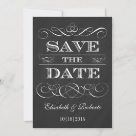 Vintages Chalkboard Eleganter alter Stil Save the Date