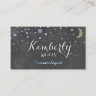 Vintages Chalkboard mit Sternen und Mond Visitenkarte