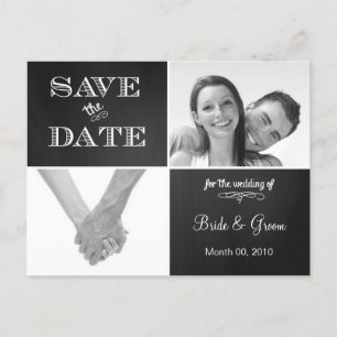 Vintages Chalkboard Save the Date Foto Postkarten