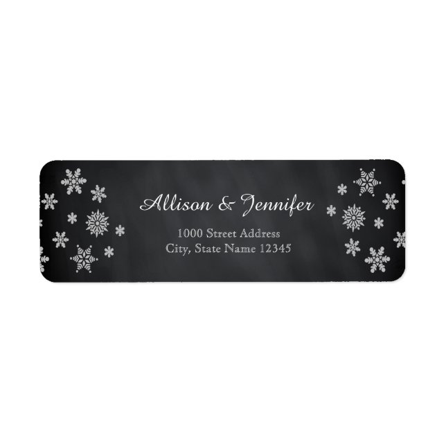 Vintages Chalkboard Snowflakes-URLAUB (Vorne)