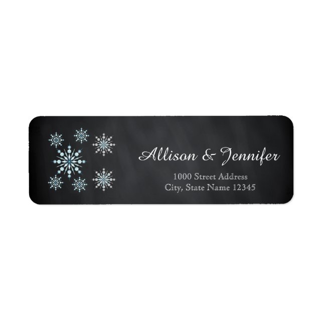 Vintages Chalkboard Snowflakes-URLAUB (Vorne)