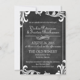 Vintages Chalkboard Wedding Einladung Set
