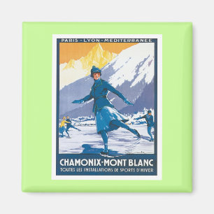 Vintages Chamonix der Montblanc Magnet