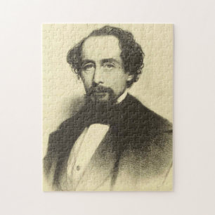 Vintages Charles- Dickensporträt Puzzle