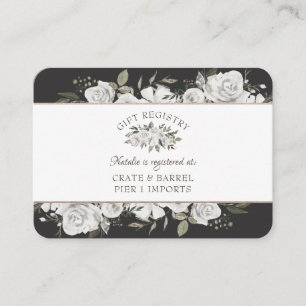 Vintages Cherish Floral Brautparty Geschenkregiste Begleitkarte