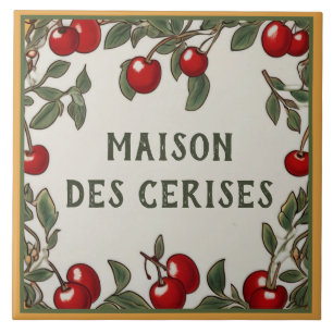 Vintages Cherry Custom House Name Plate Plaque Sch Fliese