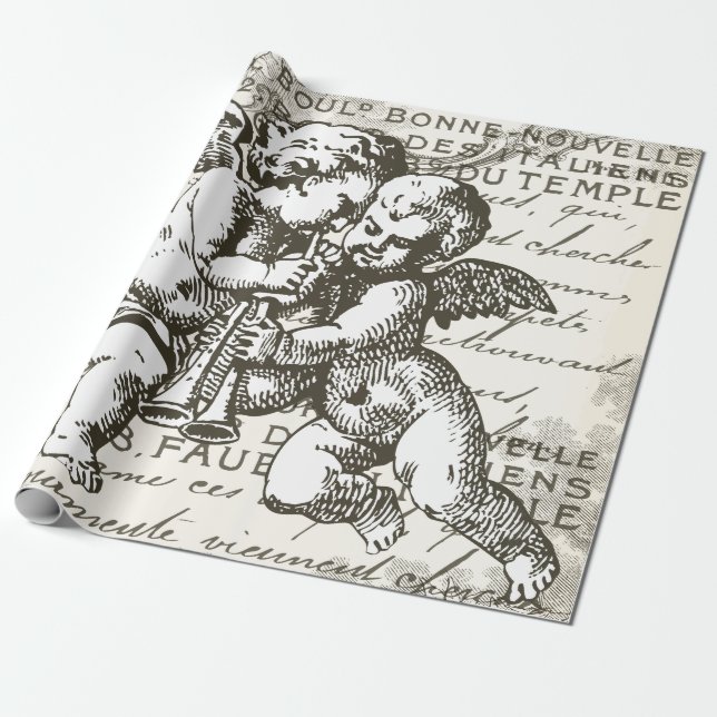 Vintages Cherub-Wrapping-Papier Geschenkpapier (Ungerollt)