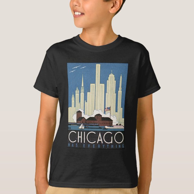 Vintages Chicago Illinois T-Shirt (Vorderseite)