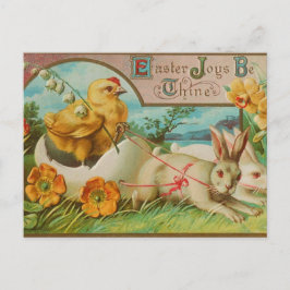 Vintages Chick and Bunny Ostergruss Postkarte