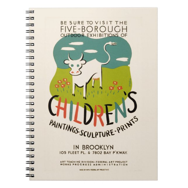 Vintages "Children's Art Notebook" Notizblock (Vorderseite)