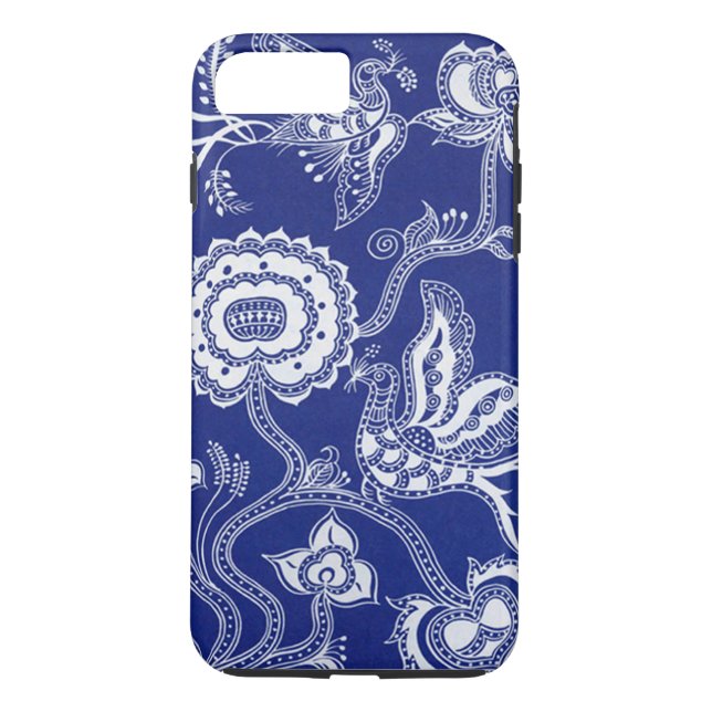 Vintages Chinesisches Indigo Batik Case-Mate iPhone Hülle (Rückseite)
