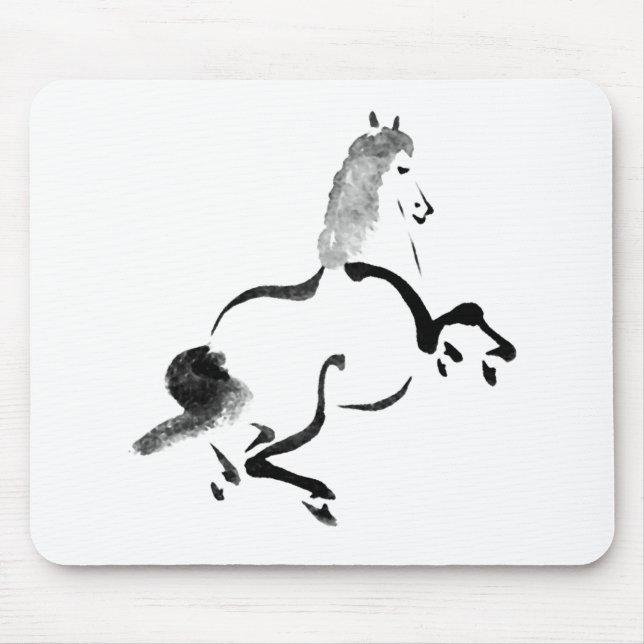Vintages chinesisches Pferd Mousepad (Vorne)