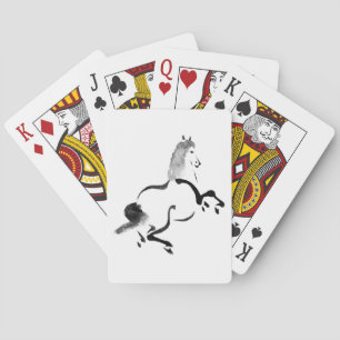 Vintages Chinesisches Pferd Spielkarten