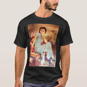 Vintages chinesisches Plakat T-Shirt