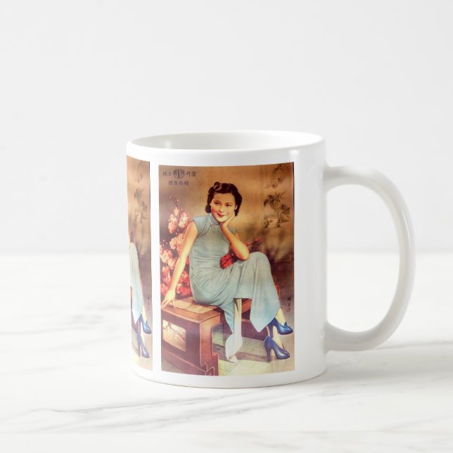 Vintages chinesisches Plakat Tasse (Rechts)