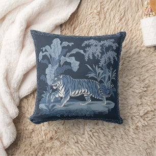 Vintages chinesisches Porzellan Tiger Bedspread Kissen