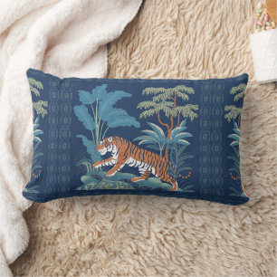 Vintages chinesisches Porzellan Tiger Bedspread Lendenkissen
