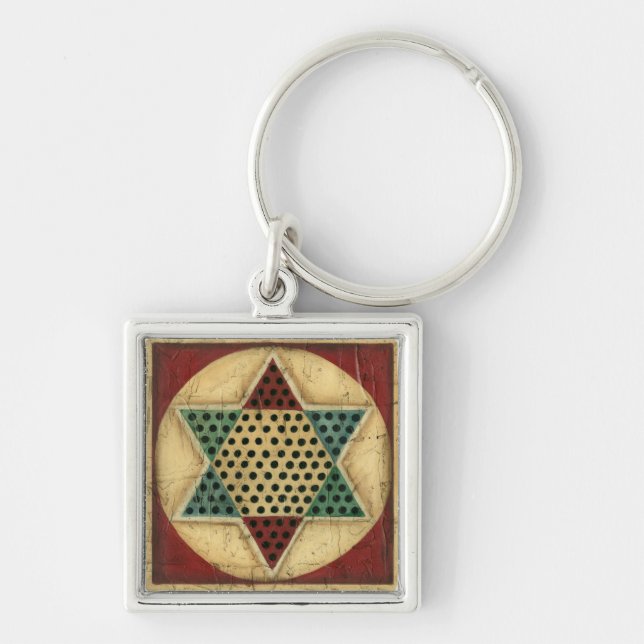 Vintages Chinesisches Schachbrett von Ethan Harper Schlüsselanhänger (Vorne)