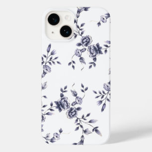 Vintages Chinoiserie Blau und Weiß Blumenmuster Case-Mate iPhone Hülle