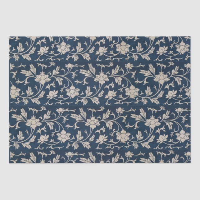 Vintages Chinoiserie Entdeckungsreise Seidenpapier (Vorderseite)