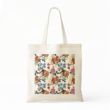 Vintages Chintz-Blumenmuster-rote blaue rosa Blume