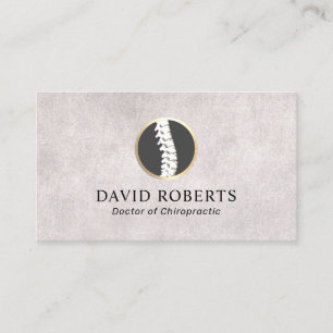Vintages Chiropraktikum-Logo Visitenkarte
