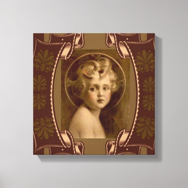 Vintages Christkind Jesus das Licht der Welt Leinwanddruck (Vorderseite)