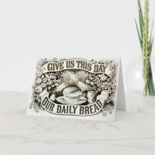 Vintages Christliches, tägliches Gebäck 1872 Karte