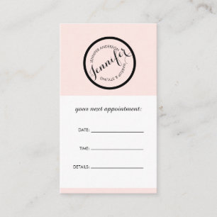 Vintages Circle Briefmarke Logo Rosa Ernennung Terminkarte