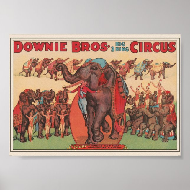 Vintages Circus Ad Poster (Vorne)