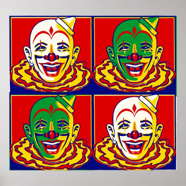 Vintages Circus Clown-Poster Poster (Vorne)