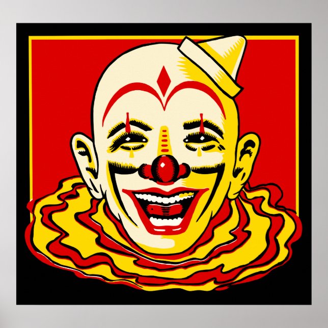 Vintages Circus Clown-Poster Poster (Vorne)