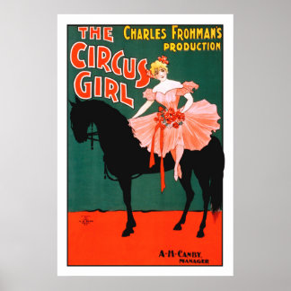 Vintages Circus-Girl-Poster Poster